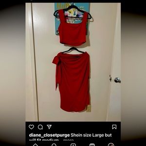 Shein 2 piece top and skirt